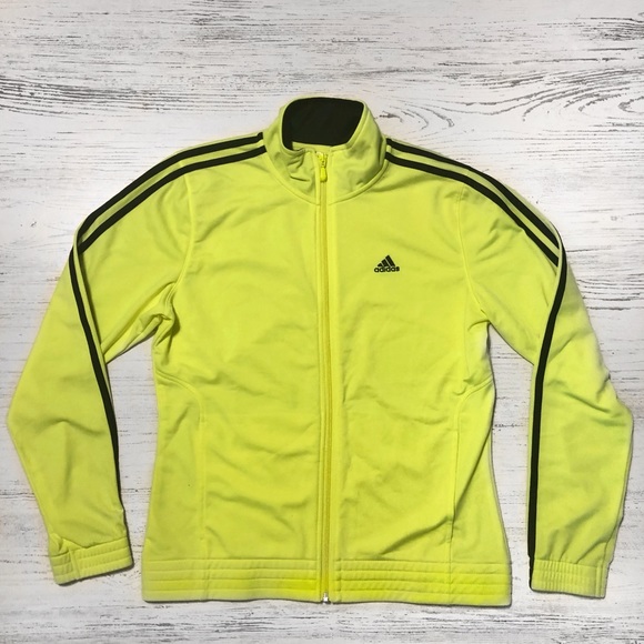 black and yellow adidas track jacket